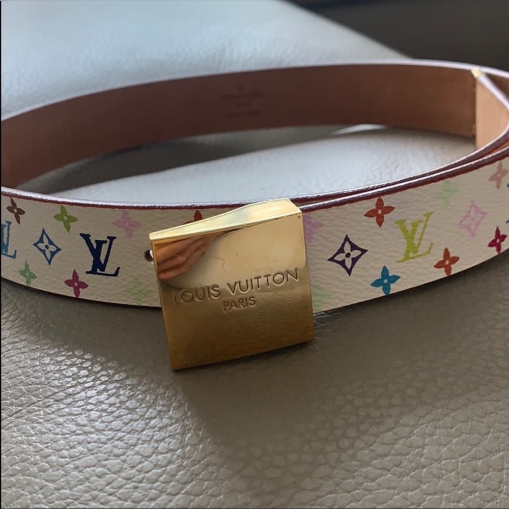 Authentic LV monogram multicolor belt